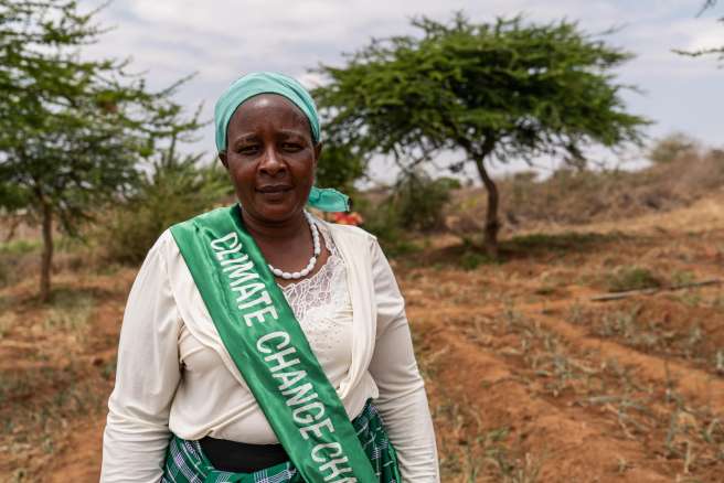 Naomi Mumo, chair of the Climate Change Advocacy Group in Kyeng’e village, Kitui