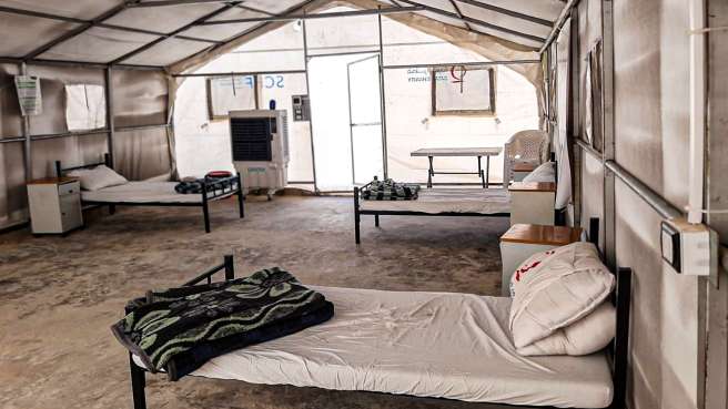 Haya's image of the corona quarantine tent in NW Syria 