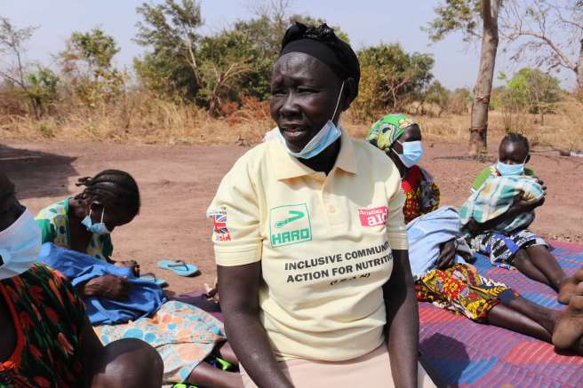 Achoya with her local mother-to-mother group, South Sudan.