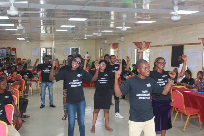 Youth accountability volunteers training, part of the Christian Aid project to strengthen public financial management, anti-corruption and accountability institutions in Sierra Leone